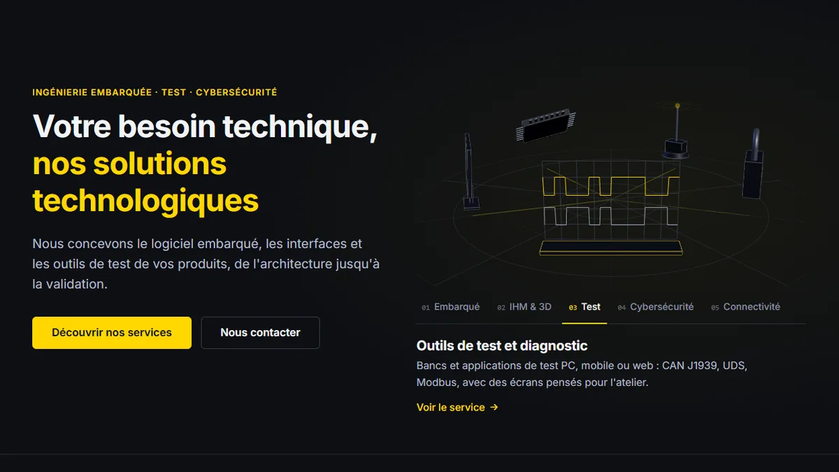 Un nouveau site, centré sur la 3D et les outils de test